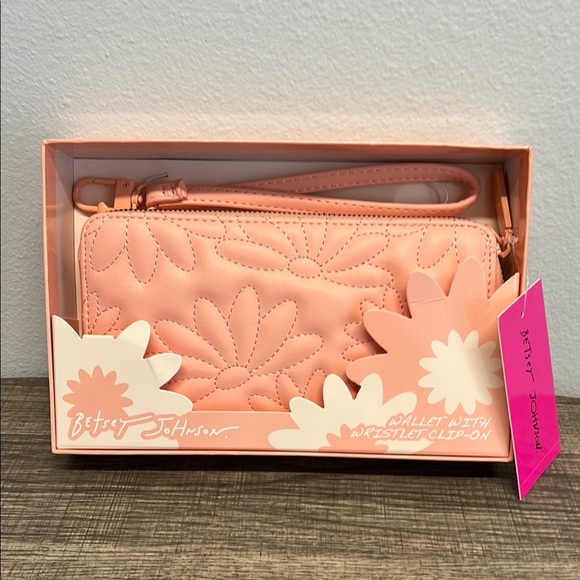 Betsey Johnson | Embossed Wallet in Coral - Picture 1 of 9